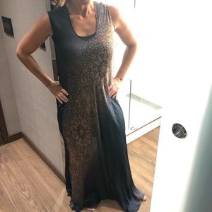 Biya/ Johnny Was 100% silk maxi dress